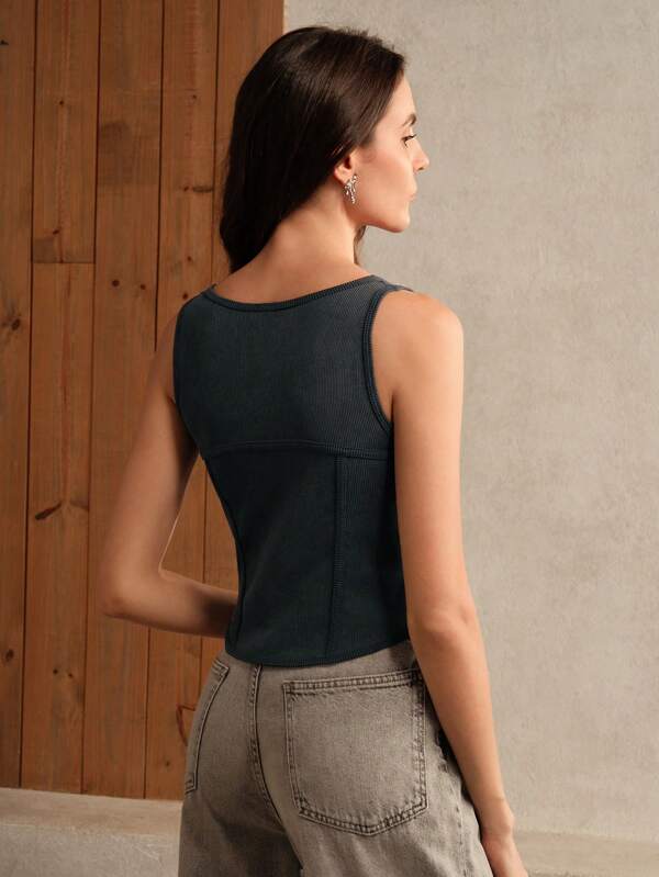 Getailleerde Workout Top met Rits