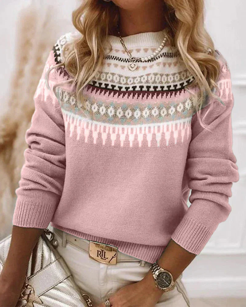 Lange Mouwen Bedrukte Trui - Comfortabel en Trendy voor de Winter