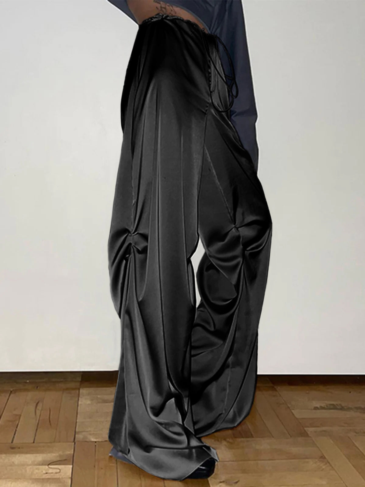 Oversized Satijnen Wide Leg Broek