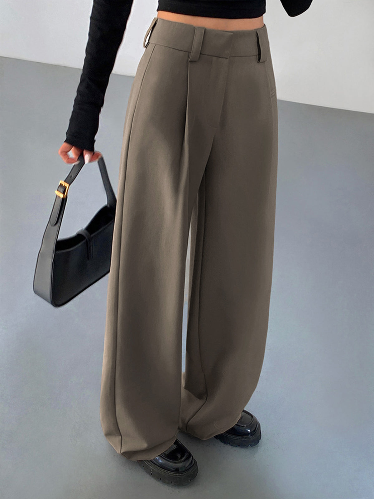 Business Casual Geplooide Dress Broek
