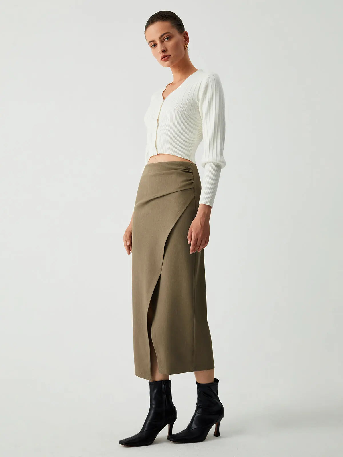 Raverya - Maple Wrap Slit Midi rok
