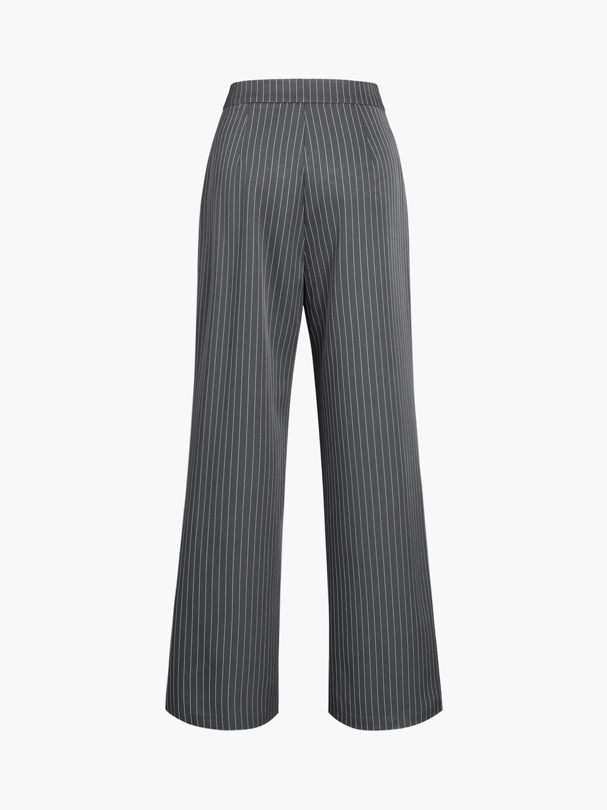 Pinstripe Geplooide Wide Leg Dress Broek