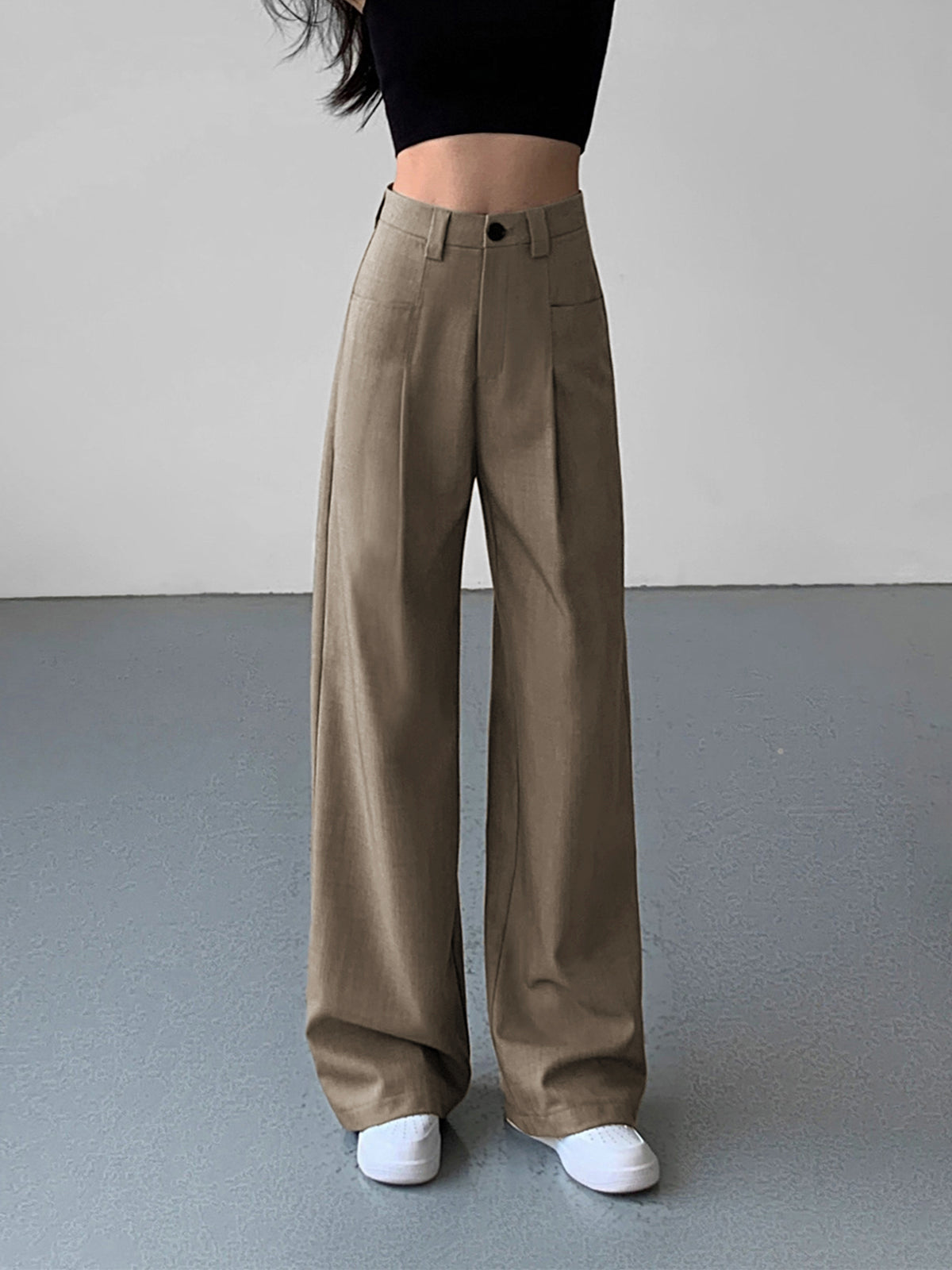 Divine Geplooide Wide Leg Dress Broek