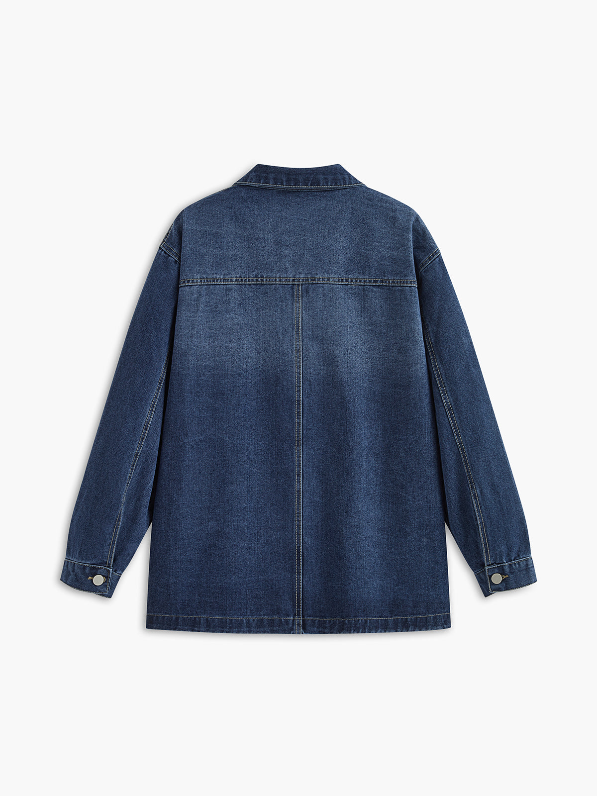 Raverya - Casual Denim Jas Met Revers En Knoopsluiting