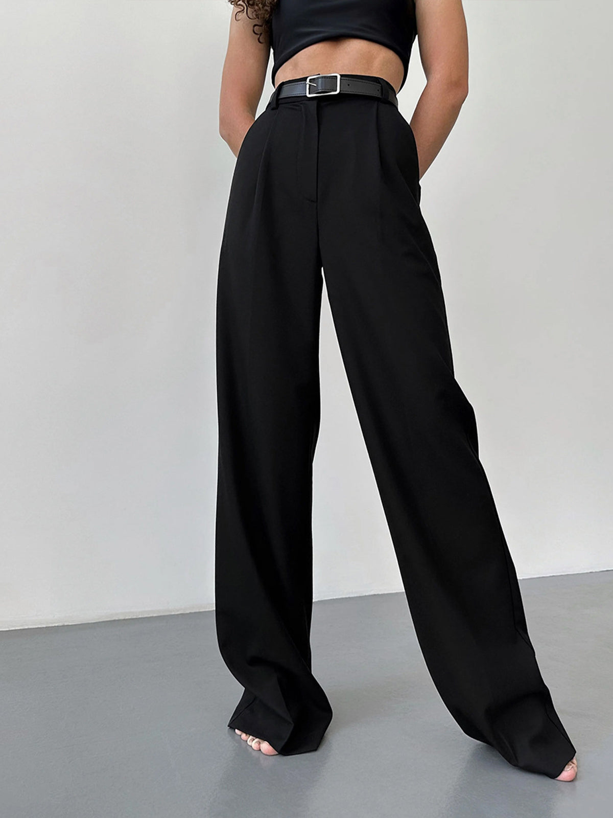 Hoge Taille Wide Leg Broek