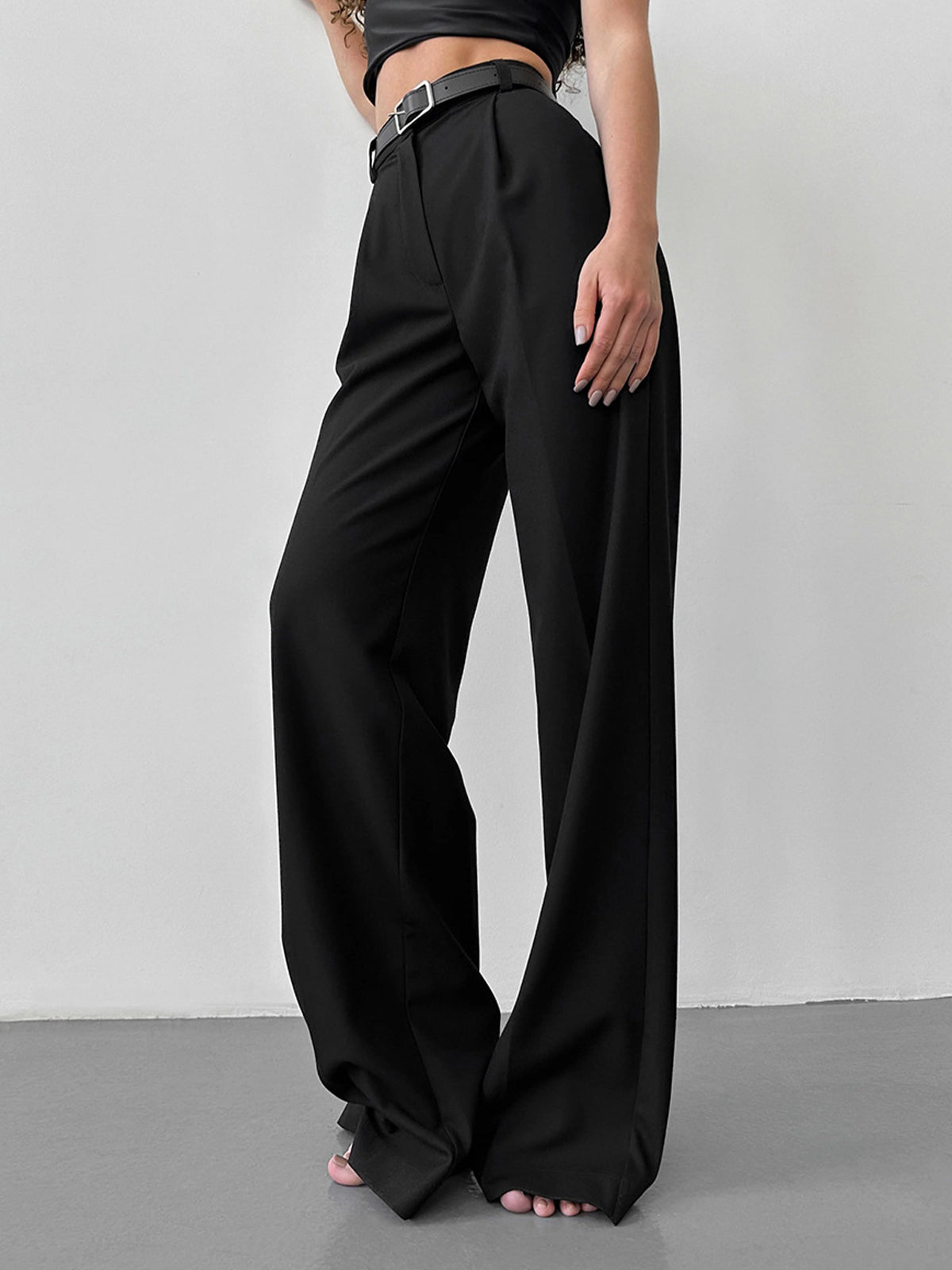 Hoge Taille Wide Leg Broek