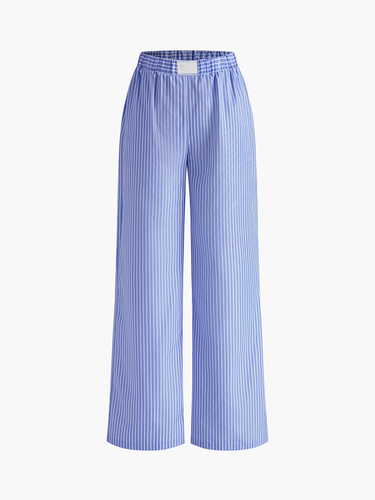 Casual Gestreepte Wide Leg Broek
