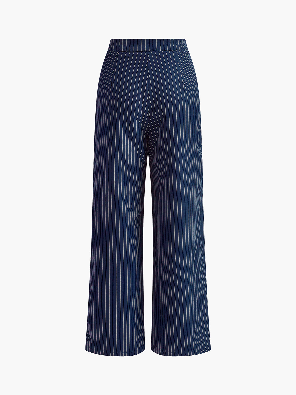 Pinstripe Geplooide Wide Leg Dress Broek