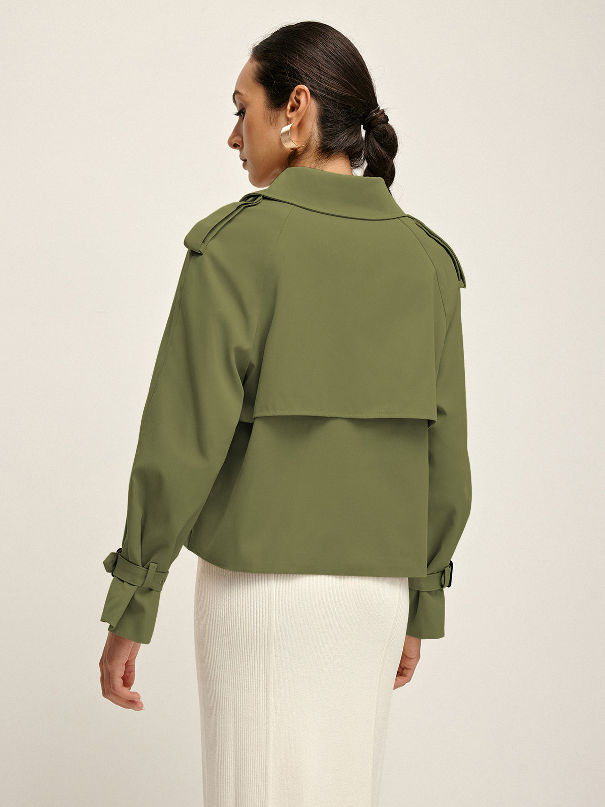 Raverya - Trenchcoat Met Revers En Knoopsluiting