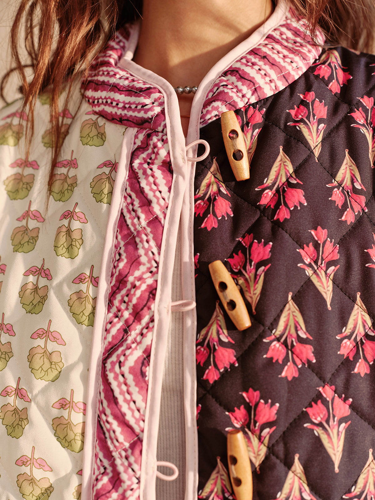 Raverya - Boheme Bloemenprint Winterjas