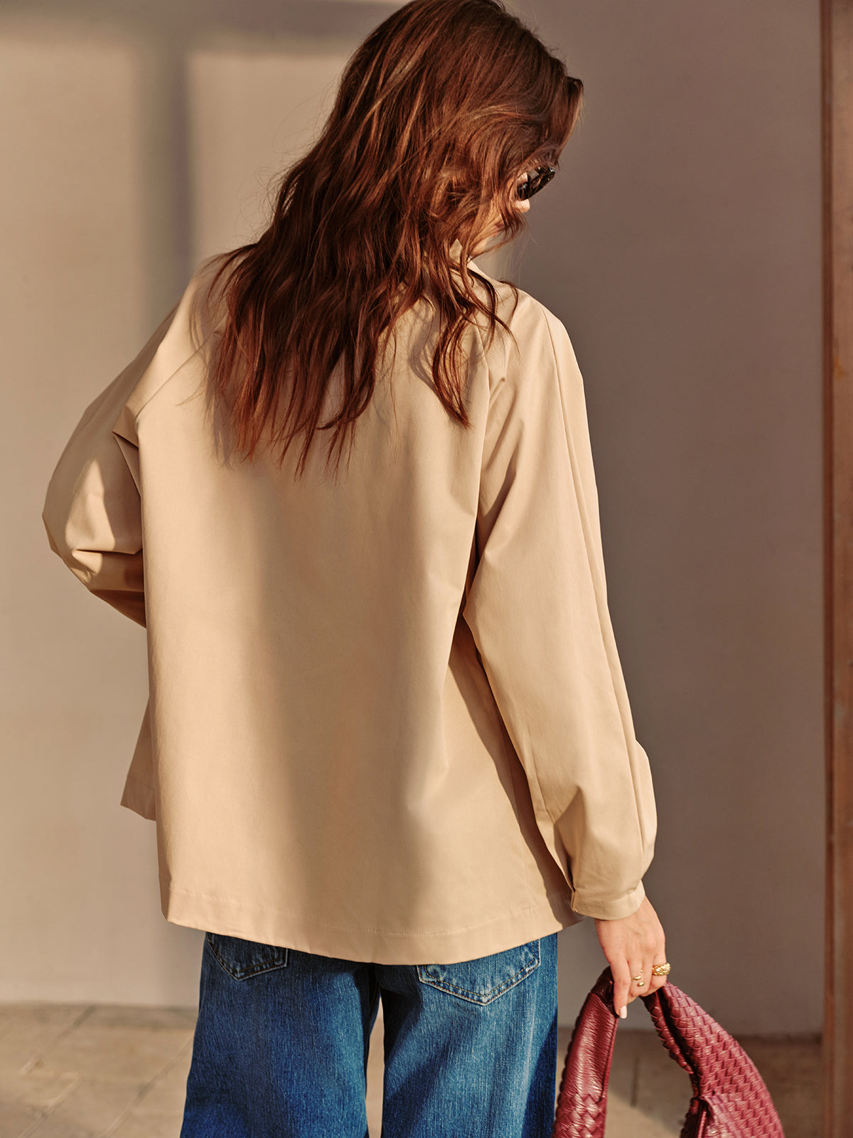 Raverya - Trenchcoat Met Revers En Knoopsluiting
