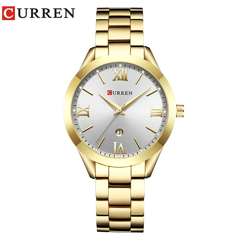 Curren Gouden Horloge Vrouwen Horloges Dames Creatieve Staal Vrouwen Armband Horloges Vrouwelijke Klok Relogio Feminino Montre Femme