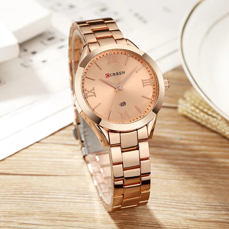Curren Gouden Horloge Vrouwen Horloges Dames Creatieve Staal Vrouwen Armband Horloges Vrouwelijke Klok Relogio Feminino Montre Femme