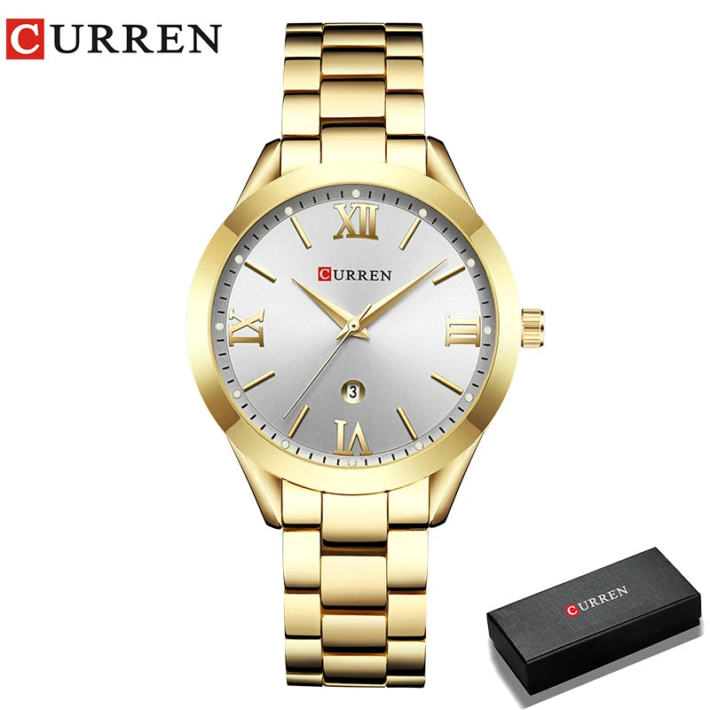 Curren Gouden Horloge Vrouwen Horloges Dames Creatieve Staal Vrouwen Armband Horloges Vrouwelijke Klok Relogio Feminino Montre Femme