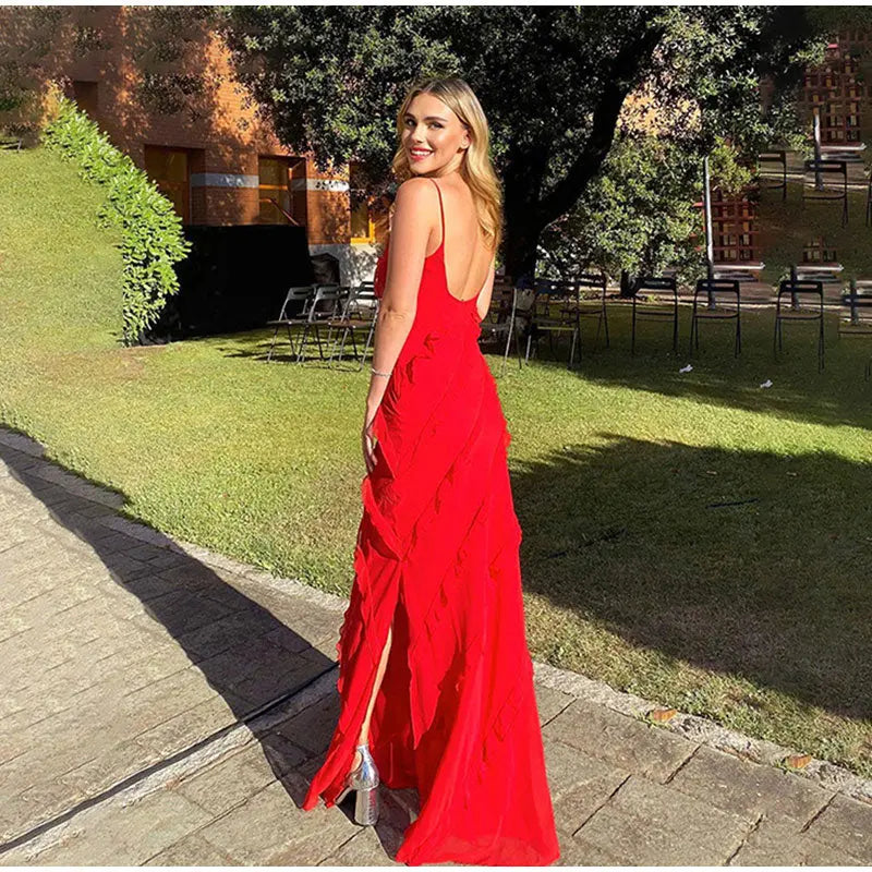 Raverya- Maxi jurk met ruffles
