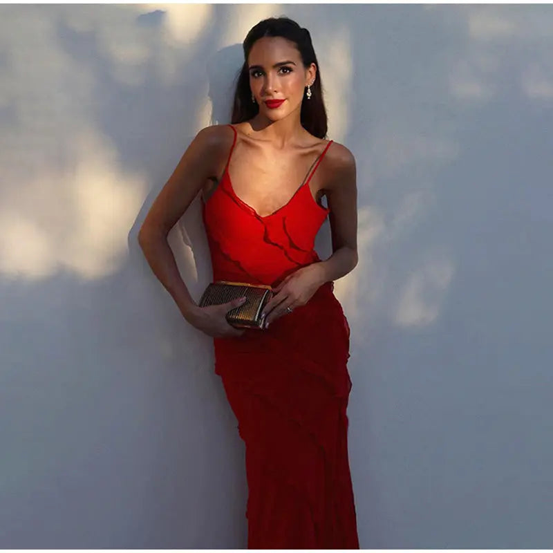 Raverya- Maxi jurk met ruffles