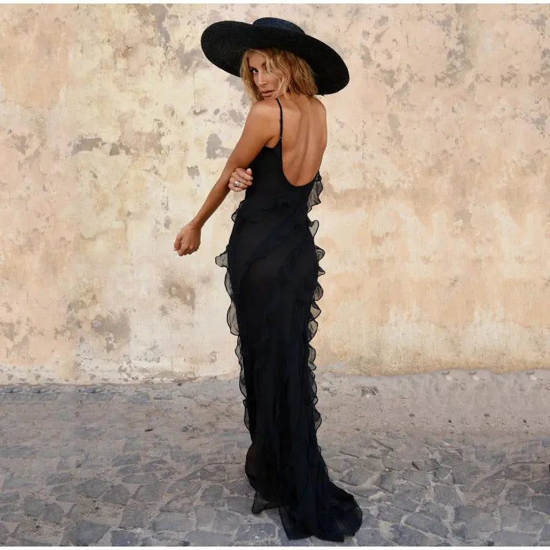 Raverya- Maxi jurk met ruffles