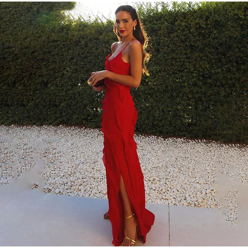 Raverya- Maxi jurk met ruffles