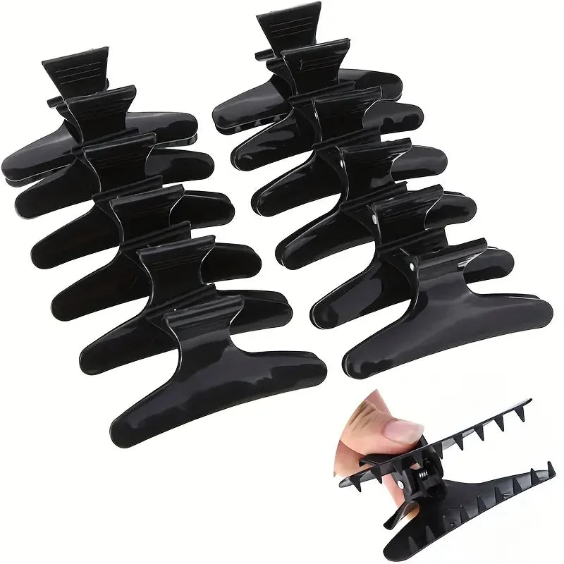 6 stuks vlinder haarclips voor dames en meisjes: haarspelden voor stylen en vasthouden, haarsectieklemmen als professionele salonaccessoires.