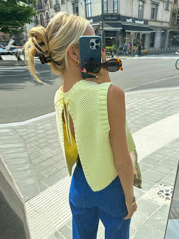 Damestop Tiana Gebreide top