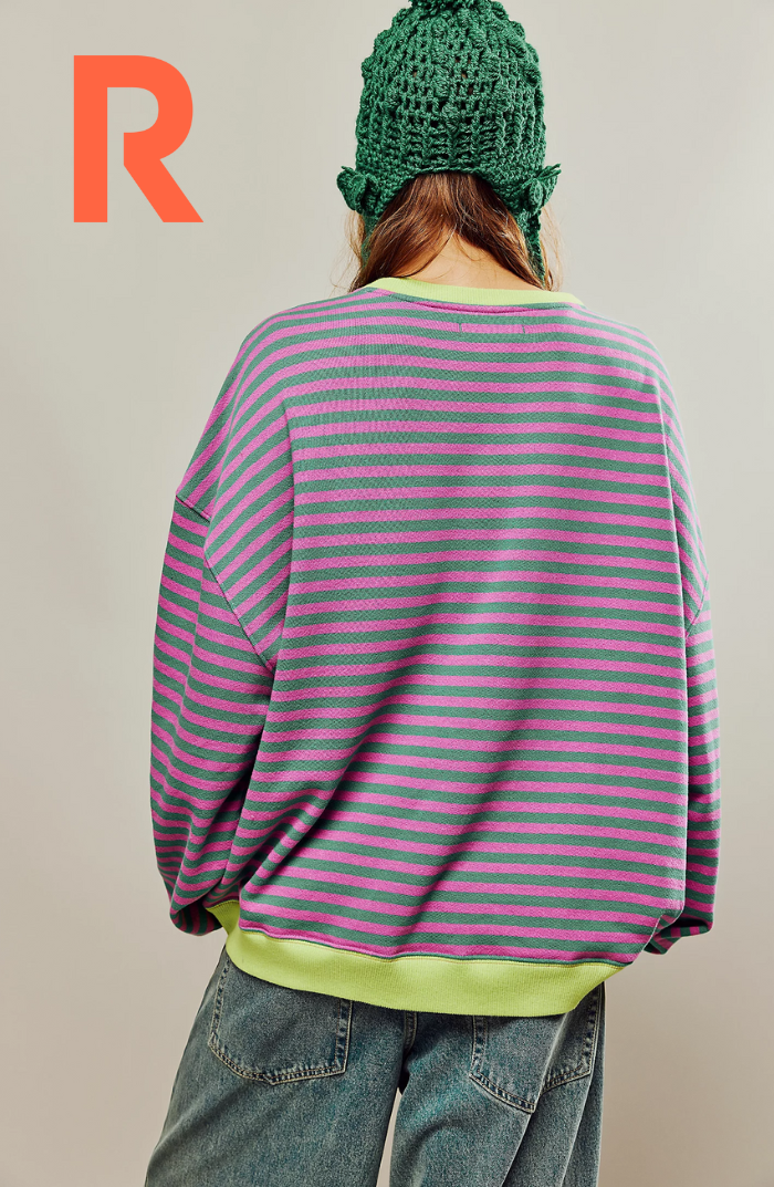 Aurora- Oversized Gestreepte trui