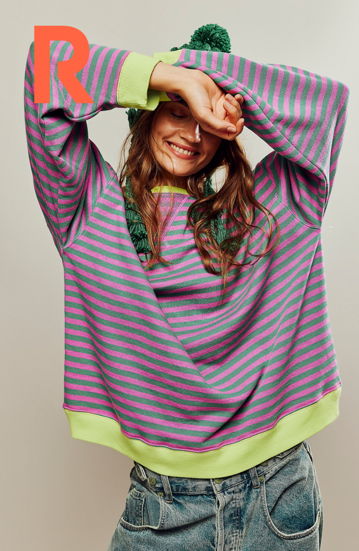 Aurora- Oversized Gestreepte trui