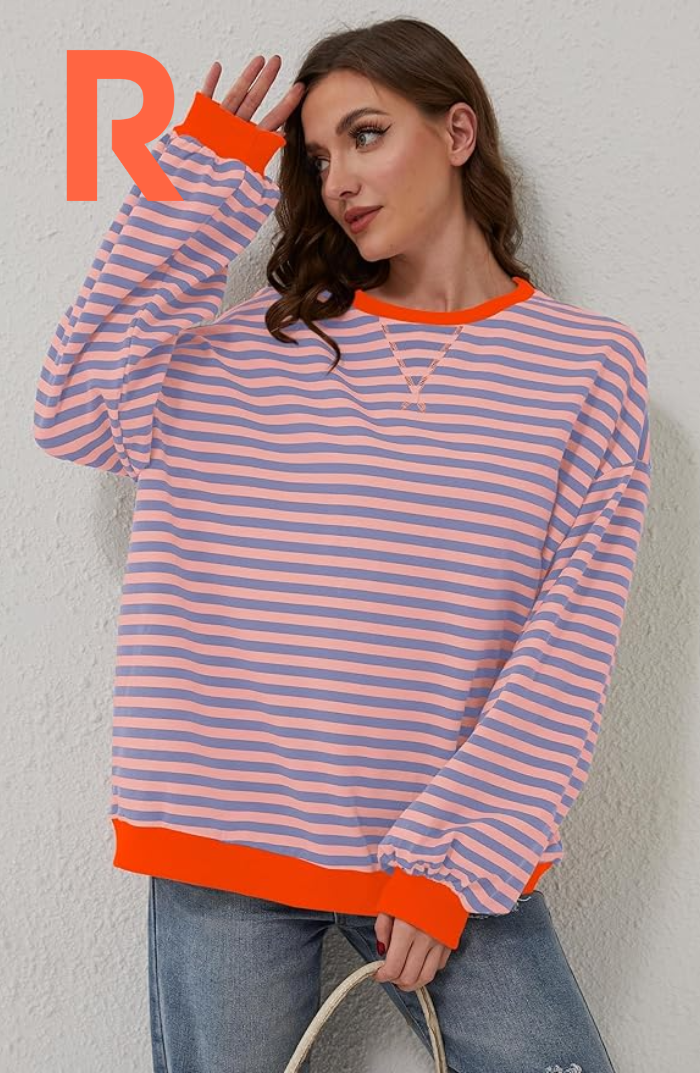 Aurora- Oversized Gestreepte trui