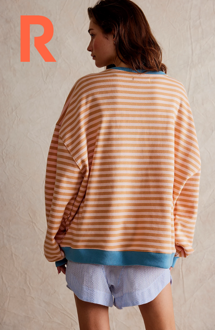 Aurora- Oversized Gestreepte trui
