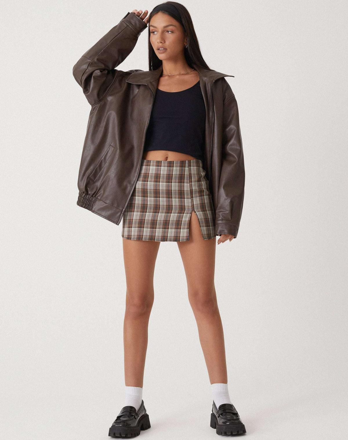 Raverya - Oversized Losse Leren Jasje