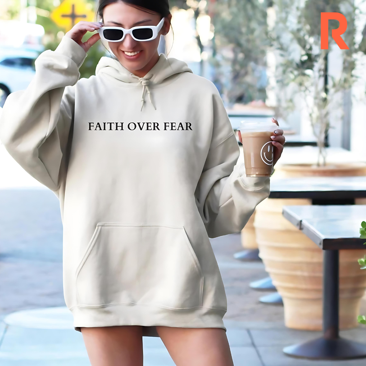 Faith Over Fear - Grote unisex hoodie