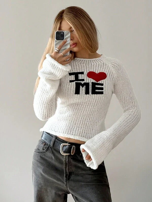 Raglanmouw Trui - I love me