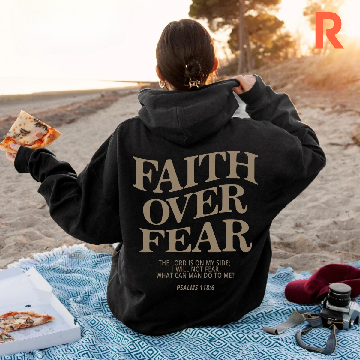 Faith Over Fear - Grote unisex hoodie