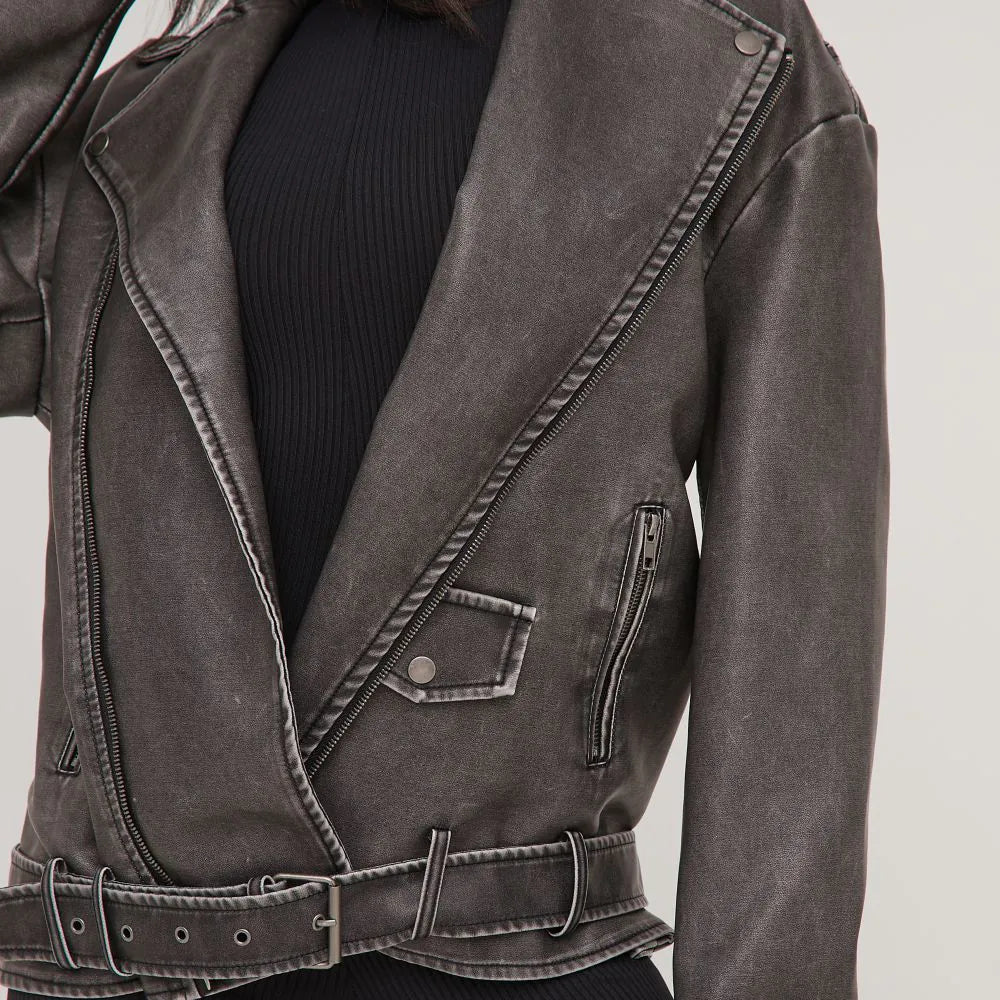 Raverya - Oversized Leren Jas Voor Dames