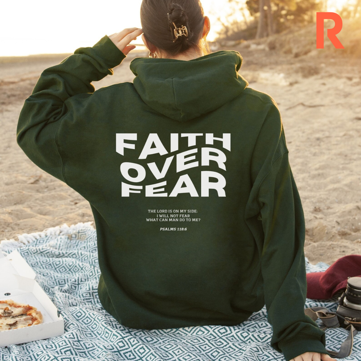 Faith Over Fear - Grote unisex hoodie