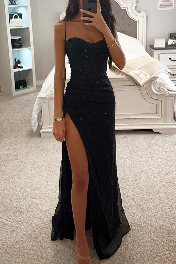 Raverya- Romantische Pailletten Maxi Dress