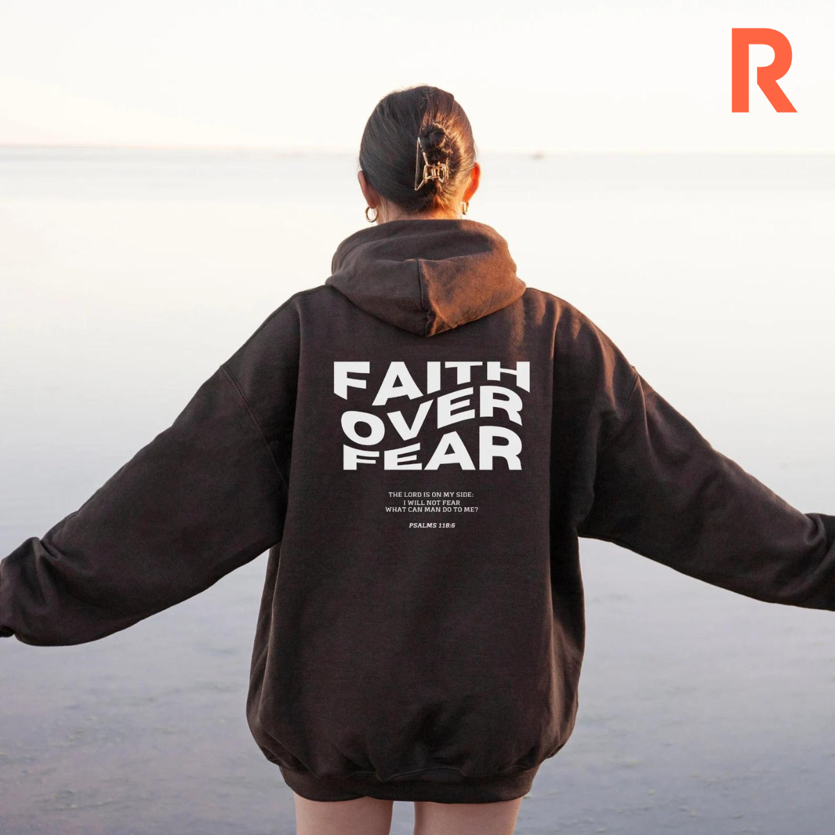 Faith Over Fear - Grote unisex hoodie