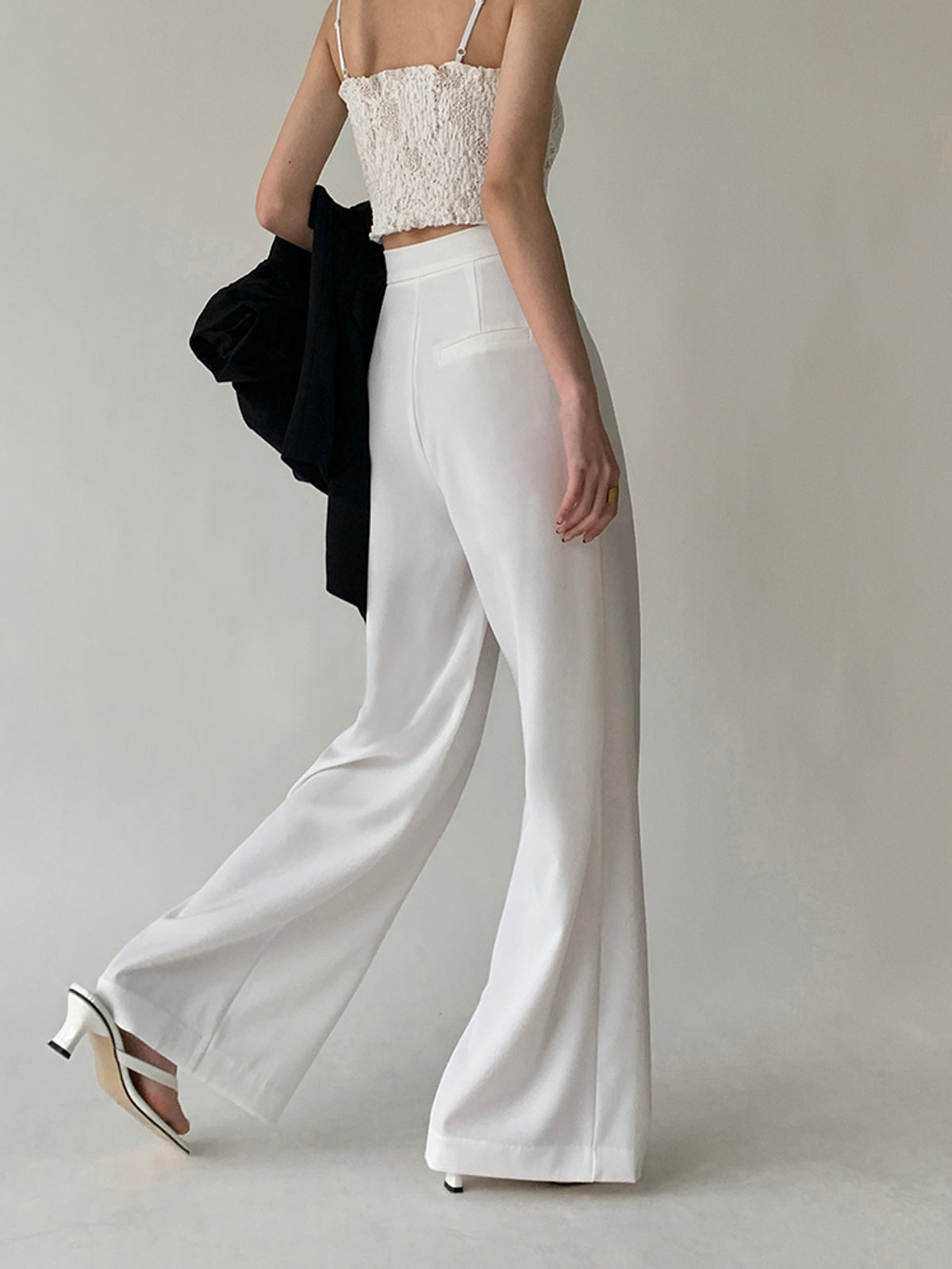 Flowy Wide Leg Dress Broek met Strikceintuur