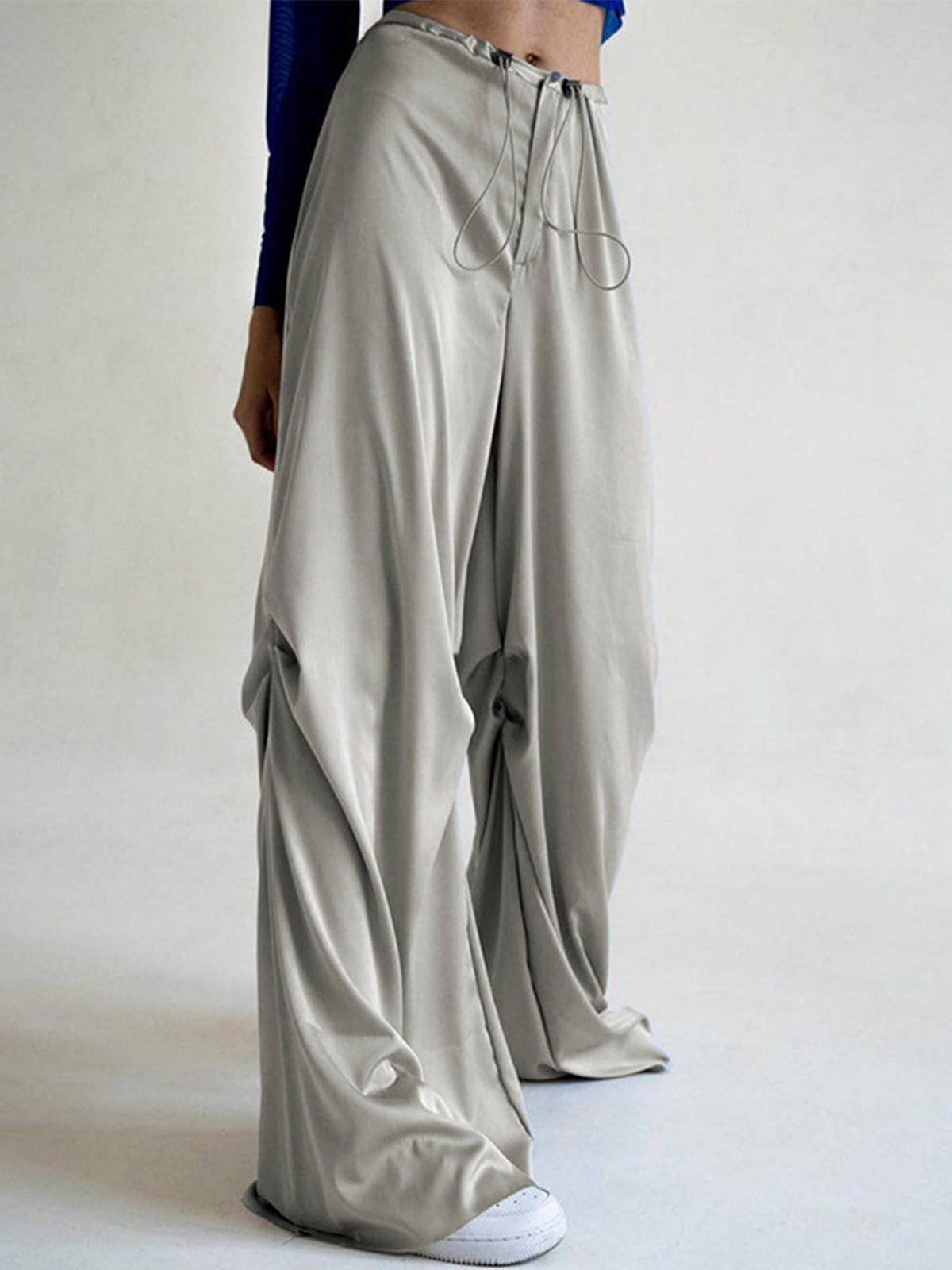 Oversized Satijnen Wide Leg Broek