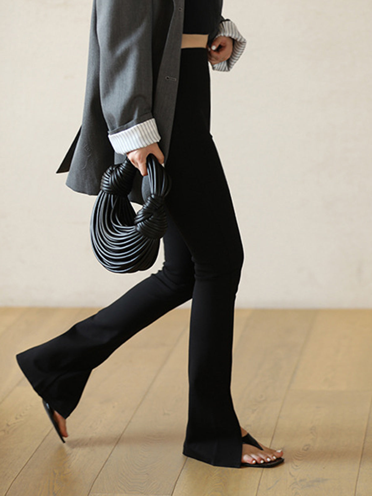 Leisure Straight Leg Broek met Split