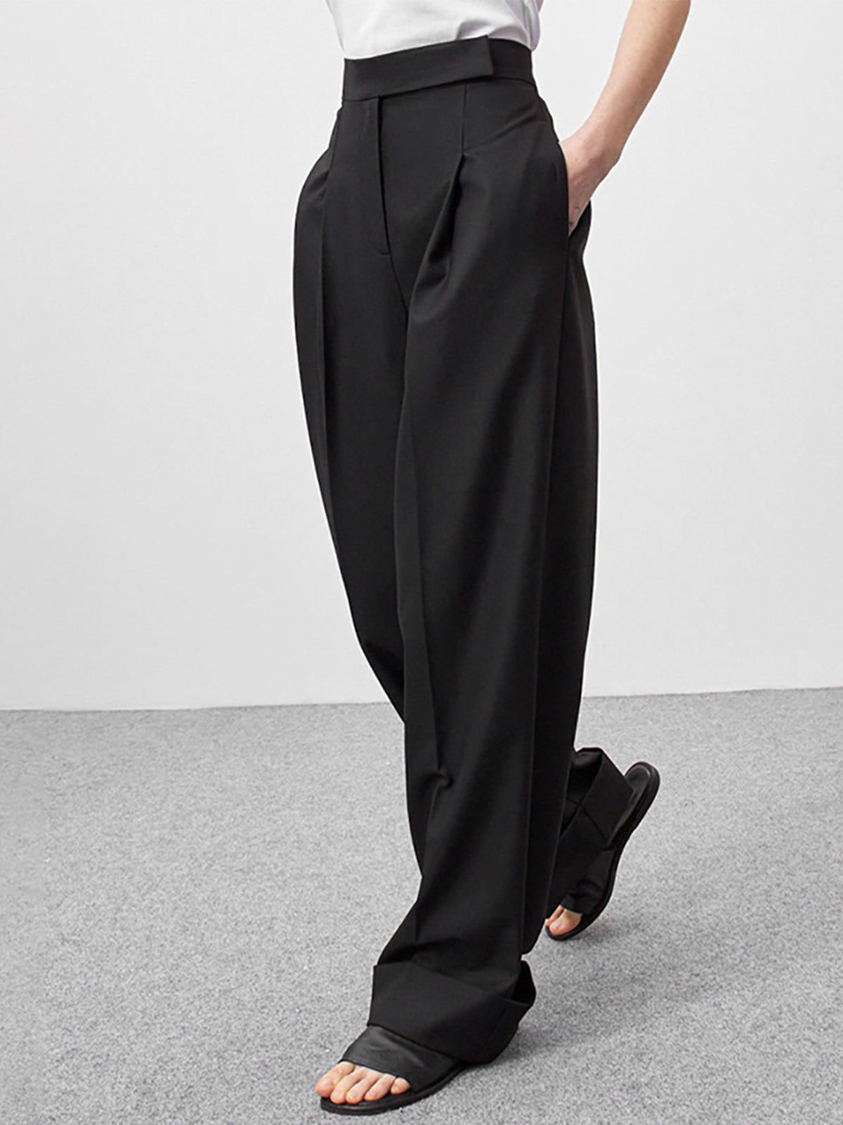 Nostalgia Geplooide Wide Leg Broek