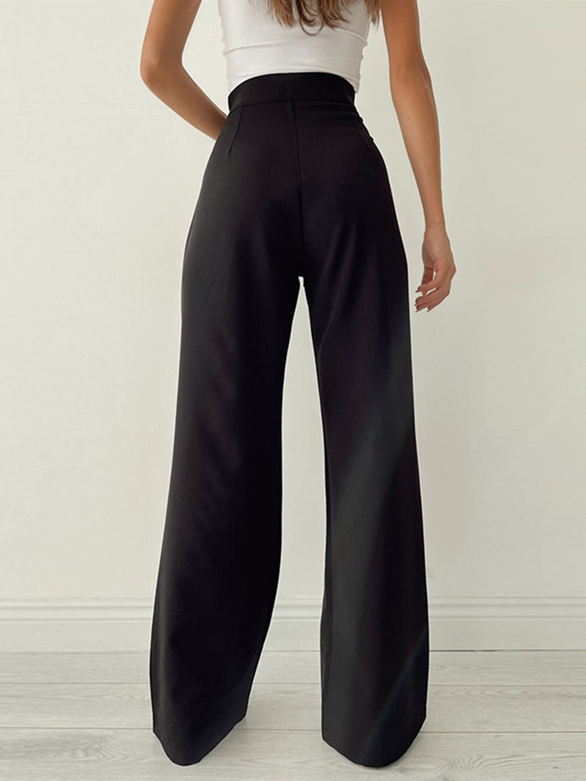 Palazzo Wide Leg Dress Broek met Striksluiting