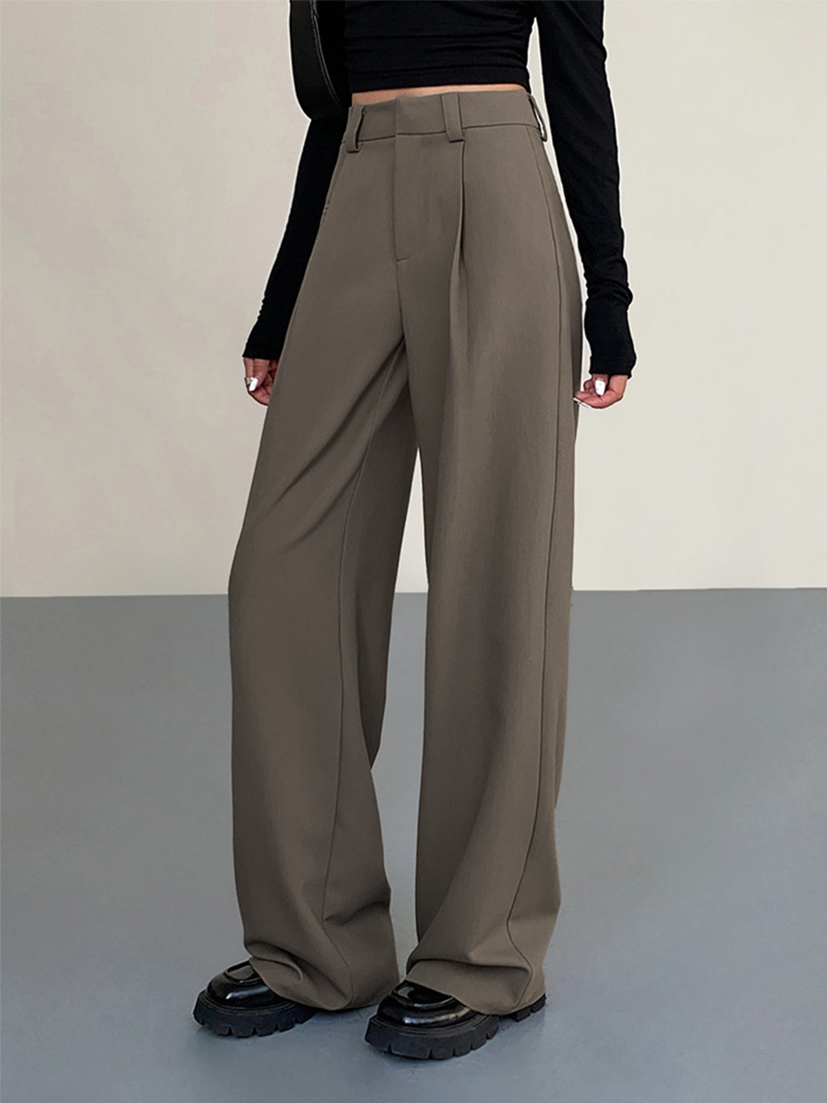 Business Casual Geplooide Dress Broek