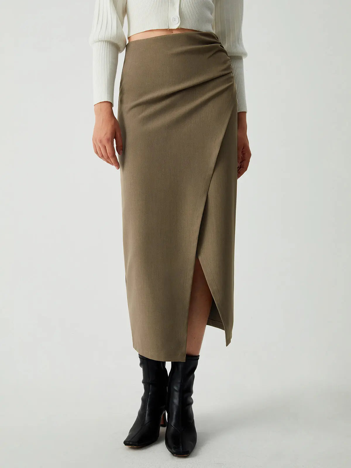 Raverya - Maple Wrap Slit Midi rok