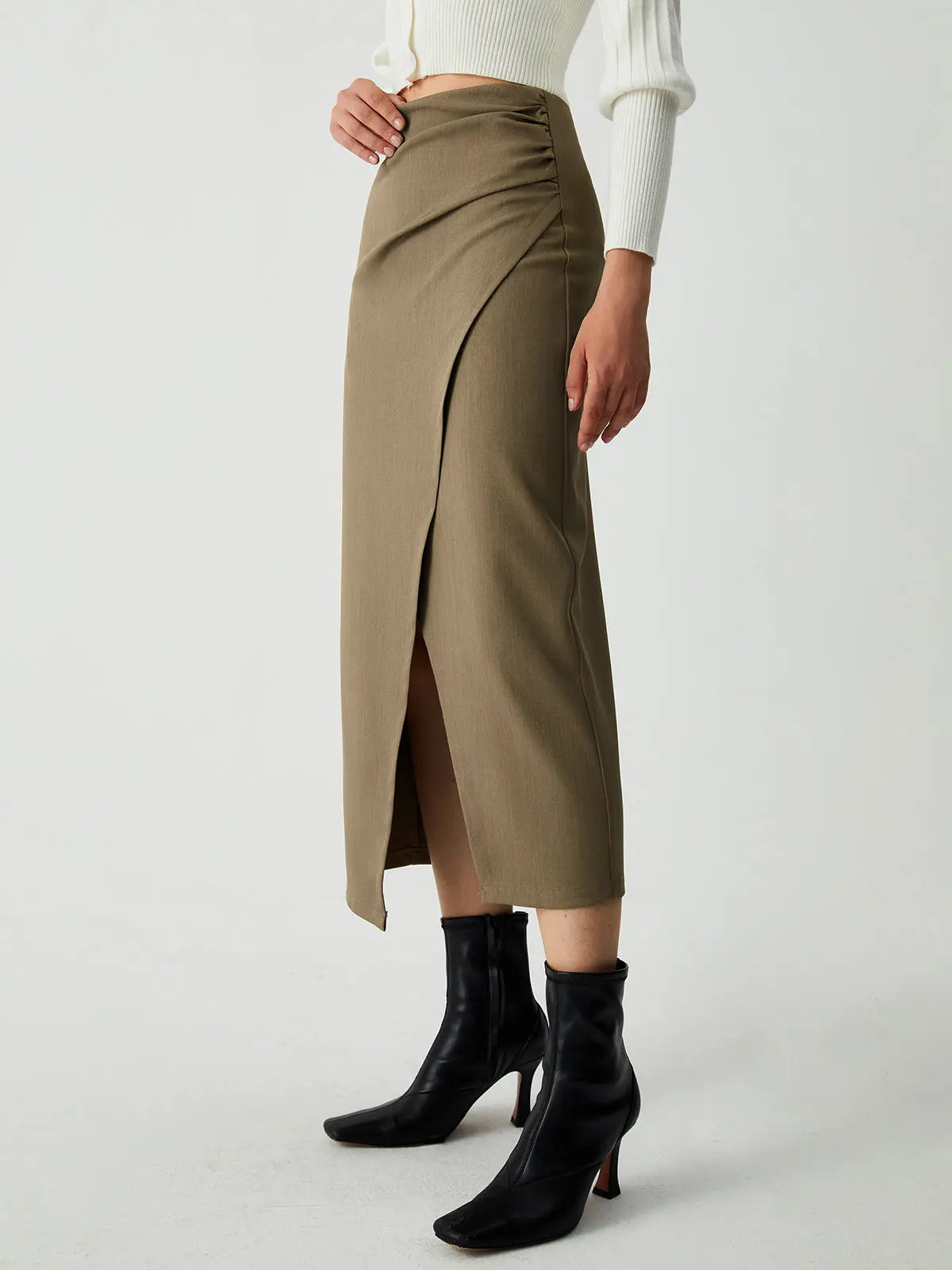 Raverya - Maple Wrap Slit Midi rok