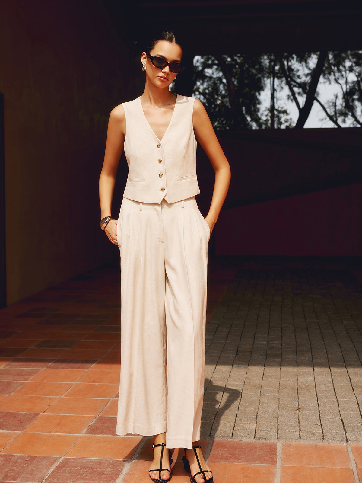 Effen Rechte Suit Broek