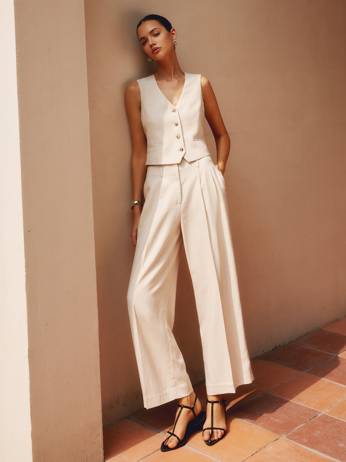Effen Rechte Suit Broek