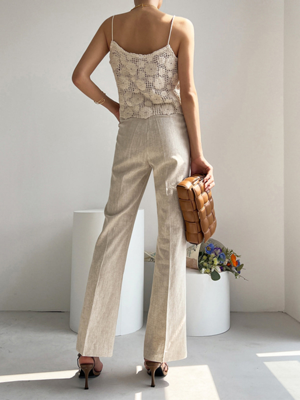 Linnen Blend Rechte Broek