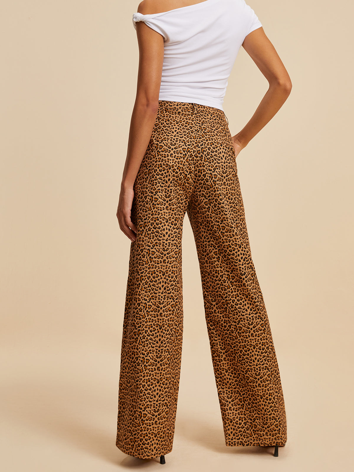 Katoenen Broek met Luipaardprint