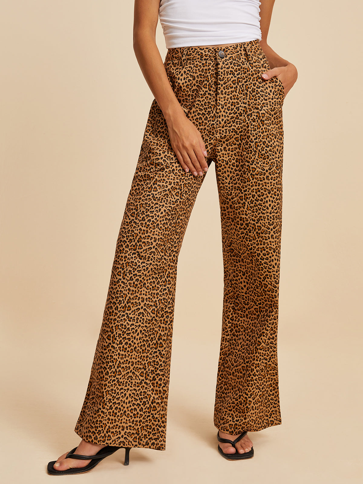 Katoenen Broek met Luipaardprint