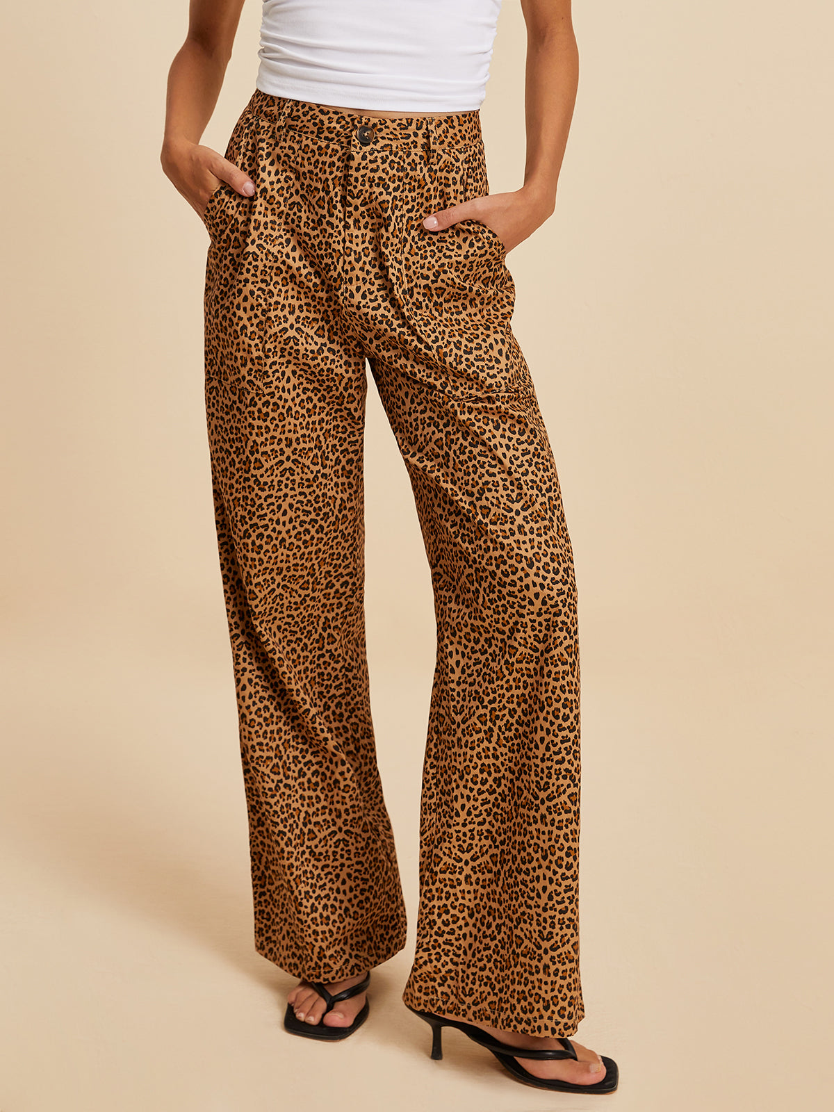 Katoenen Broek met Luipaardprint